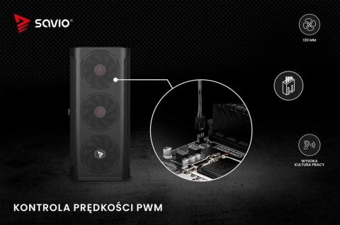 Savio Wentylator BLADE 120mm 4-pin PWM