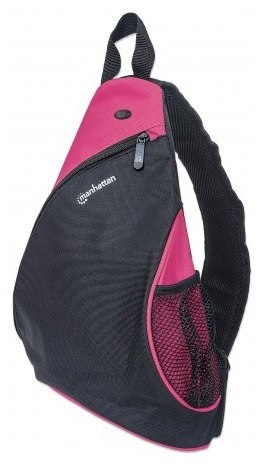 Plecak MANHATTAN Sling 439879 (maks.12"/Czarno-różowy)