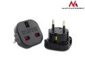 Maclean Przejściówka adapter EU na UK MCE72 Czarna