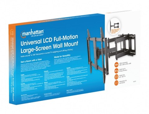 Manhattan Uchwyt ścienny do TV 60-100cali LED/LCD 80kg obrotowy uchylny