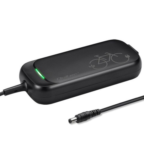 Qoltec Ładowarka do roweru skutera elektrycznego 36V | 42V | 2A | 5.5*2.5 + wodoodporna + kabel zasilający