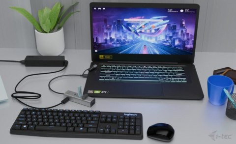 I-tec Uniwersalny metalowy ładujący HUB 2xUSB-C/2xUSB-A PD 85W