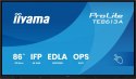 IIYAMA Monitor 86 cali TE8613A-B1AG INFRARED,40pkt,IPS,4K,7H,450cd/m2, WiFi,USB, ANDROID 14, Google EDLA,2x20W, UCHWYT CIENNY
