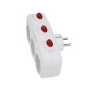 ESPERANZA ROZGAŁĘŹNIK ELEKTRYCZNY 3 GNIAZDA Z WYŁĄCZNIKAMI BIAŁY ELK307W