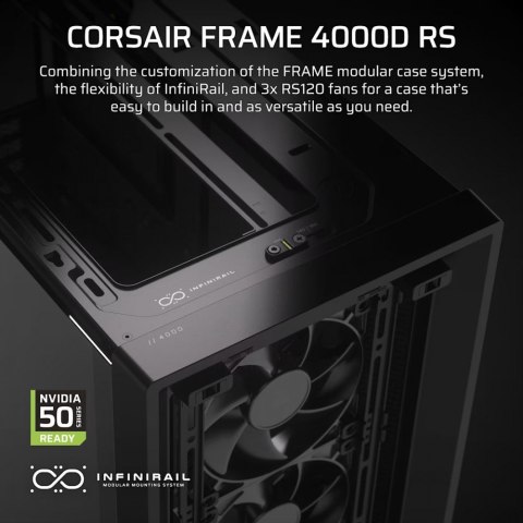 Corsair Obudowa FRAME 4000D RS Black Mid Tower ATX