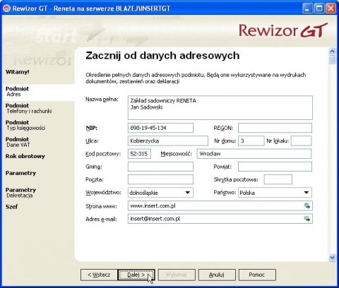 Program INSERT Rewizor GT
