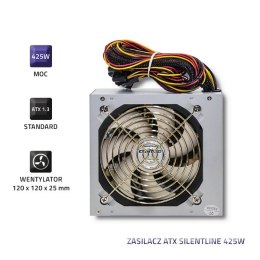 Qoltec Zasilacz ATX SilentLine 425W (bulk)