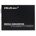 Qoltec Dwukierunkowy Media Konwerter SWITCH Ethernet 1x RJ45 1x SFP | 1000Mb/s | 5V