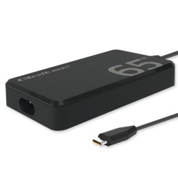 Qoltec Ładowarka sieciowa 65W GaN Super Fast SLIM | PD | 5-20V | 3.25A |USB-C 3.1 | Laptop | MacBook | Smartfon | +kabel