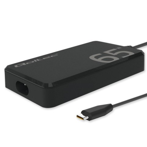Qoltec Ładowarka sieciowa 65W GaN Super Fast SLIM | PD | 5-20V | 3.25A |USB-C 3.1 | Laptop | MacBook | Smartfon | +kabel