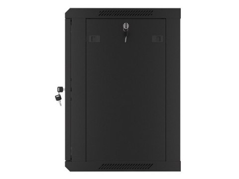 Lanberg Szafa instalacyjna wisząca 19 12U 600X450mm czarna (drzwi szklane)