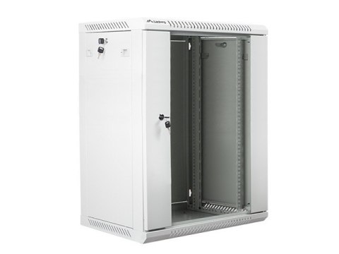 Lanberg Szafa instalacyjna wisząca 19 cali 15U 600X450mm szara (drzwi szklane)