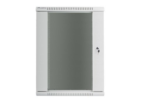 Lanberg Szafa instalacyjna wisząca 19 18U 600X600mm szara (drzwi szklane)