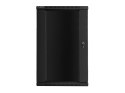 Lanberg Szafa instalacyjna wisząca 19 cali 22U 600X450mm czarna (drzwi szklane)