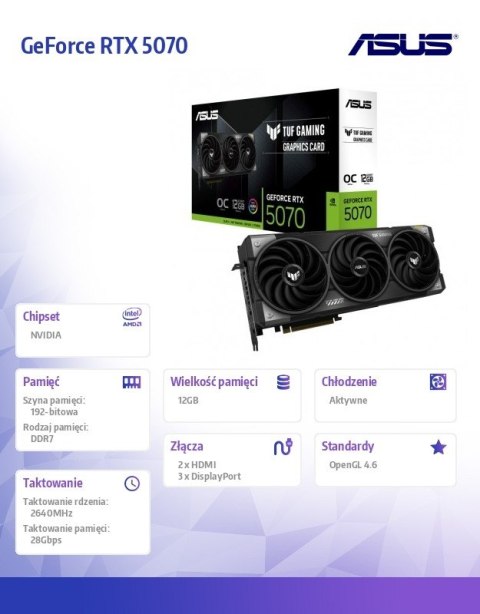 Asus Karta graficzna GeForce RTX 5070 OC
