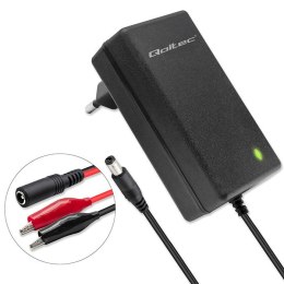 Qoltec Automatyczna ładowarka do akumulatora AGM GEL STD 6V 12V | 1.5A |Prostownik z sygnalizatorem LED
