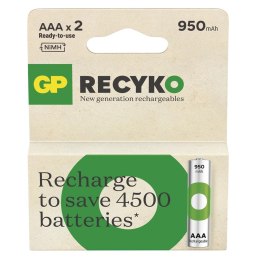 GP Battery Akumulatorki R03/AAA Ni-MH 950mAh blister 2szt. GP RECYKO
