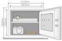 YALE HOME Sejf ognioodporny YFM domowy L