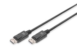 Digitus Kabel połączeniowy DisplayPort z zatrzaskami 1080p 60Hz FHD Typ DP/DP M/M czarny 15m