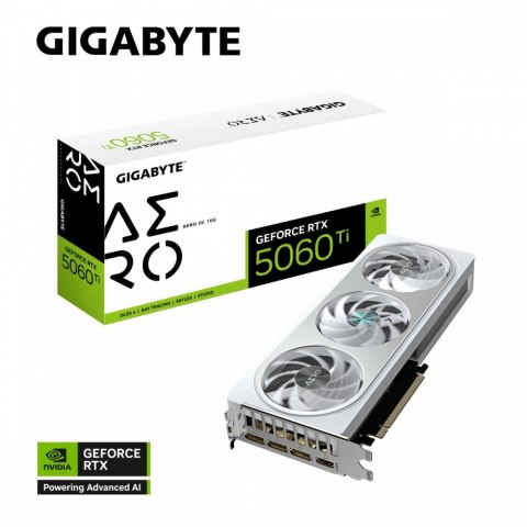 Gigabyte Karta graficzna GeForce RTX 5060 Ti AERO OC 16G 128BIT GDDR7 HDMI/3DP
