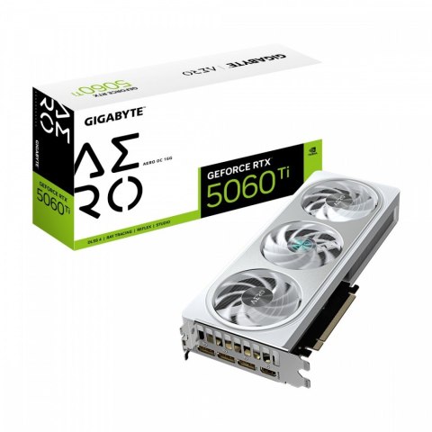 Gigabyte Karta graficzna GeForce RTX 5060 Ti AERO OC 16G 128BIT GDDR7 HDMI/3DP
