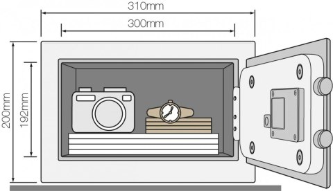 YALE HOME Sejf podstawowy YSV kompaktowy