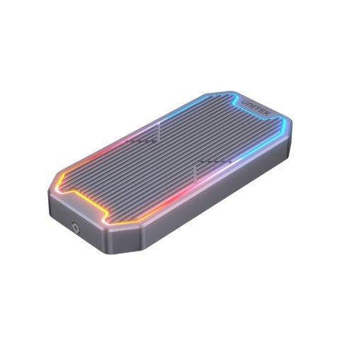 Unitek Obudowa dysku SSD M.2 NVMe/SATA 10Gbps, RGB; S1210B