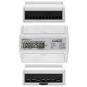 Qoltec Trójfazowy dwukierunkowy elektroniczny licznik | miernik zużycia energii na szynę DIN | 400V | 100A | LCD | 4P
