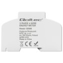 Qoltec Trójfazowy dwukierunkowy elektroniczny licznik | miernik zużycia energii na szynę DIN | 400V | 100A | LCD | 4P