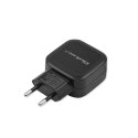 Qoltec Ładowarka sieciowa 17W | 5V | 3.4A | 2xUSB + kabel USB typC