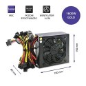 Qoltec Zasilacz ATX | 1600W | 80 Plus Gold | Bitcoin Miner