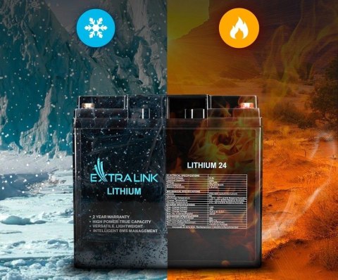 Extralink Akumulator LiFePO4 24AH 12.8V BMS EX.30424