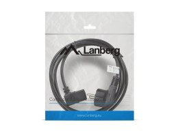 Lanberg Kabel zasilający CEE 7/7 - IEC 320 C13 kątowy VDE 1.8M czarny