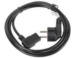 Lanberg Kabel zasilający CEE 7/7 - IEC 320 C13 kątowy VDE 1.8M czarny