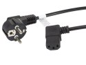 Lanberg Kabel zasilający CEE 7/7 - IEC 320 C13 kątowy VDE 1.8M czarny