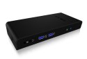 IcyBox IB-DK2241AC USB,HDMI,LAN,DVI-I,Mic