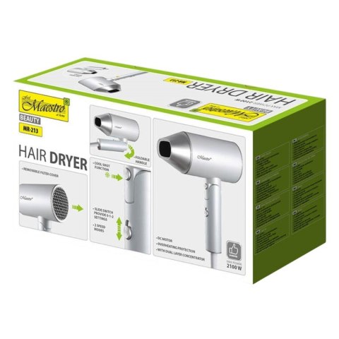 Feel-Maestro Podróżna suszarka do włosów 2100W MR-213