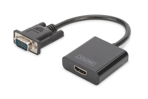 Digitus Konwerter/adapter audio-video VGA do HDMI, 1080p FHD, z audio 3.5mm MiniJack