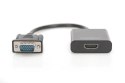 Digitus Konwerter/adapter audio-video VGA do HDMI, 1080p FHD, z audio 3.5mm MiniJack