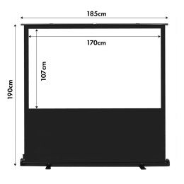 MACLEAN PRZENOŚNY EKRAN PROJEKCYJNY, KOMPAKTOWY, PODŁOGOWY, 80