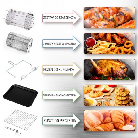 Adler Piekarnik beztłuszczowy 8w1 13l AD 6309