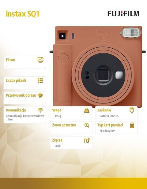 Fujifilm Aparat Instax SQ1 pomarańczowy