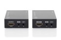 Digitus Przedłużacz/Extender HDMI HDBaseT do 70m po Cat.5e, 4K 30Hz UHD, HDCP 2.2, IR, z audio (zestaw)