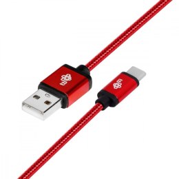 TB Kabel USB-USB C 1.5m rubinowy sznurek