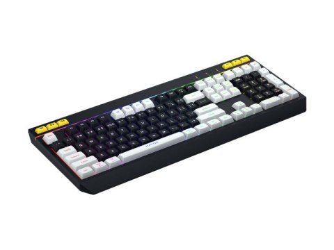 Klawiatura dla graczy Hator Icefall czarna membranowa klawisze czarno-białe