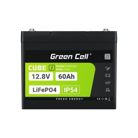 GREEN CELL AKUMULATOR LIFEPO4 CUBE 60AH 12V/12.8V 768WH LFPGC12V60AH