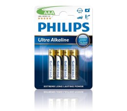 Philips Baterie Ultra Alkaline AAA 4szt. blister