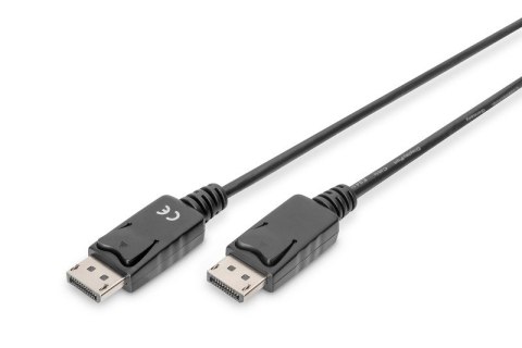 Digitus Kabel połączeniowy DisplayPort z zatrzaskami 1080p 60Hz FHD Typ DP/DP M/M czarny 2m