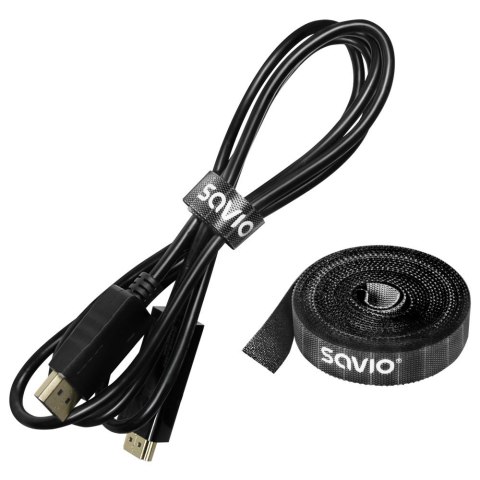 Savio Organizer na kable, Taśma, Rzep, 14mm szerokości, 5m OC-06