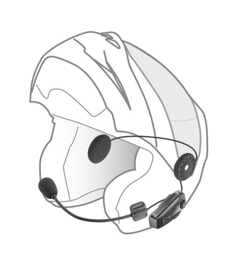 Interkom motocyklowy INTERPHONE U-COM 8R, komplet na 1 kask